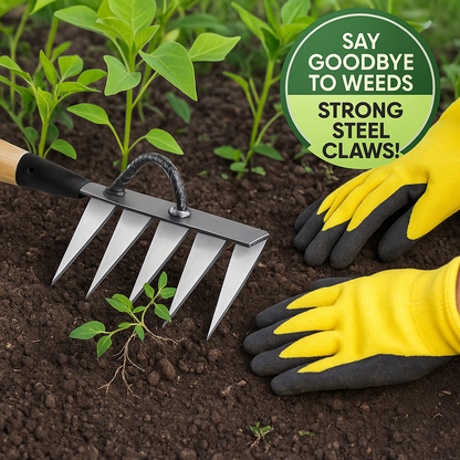 Garden Weeding Tool with 5 Durable Steel Claws (🔥50% OFF 🔥)