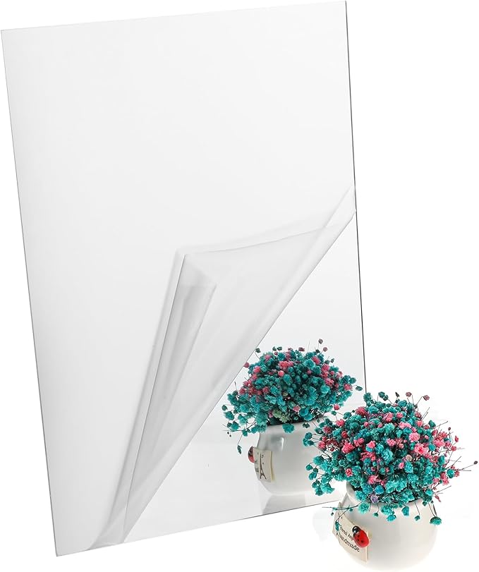 Mirror Sticker for Wall(Oval+Rectangular) Pack of 2 (BUY 1 GET 1 FREE)