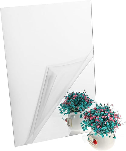 Mirror Sticker for Wall(Oval+Rectangular) Pack of 2 (BUY 1 GET 1 FREE)