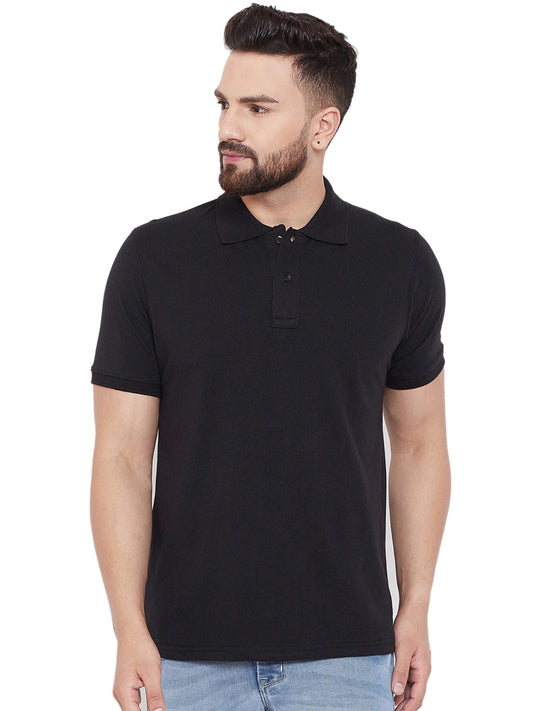 Half Sleeves Latest Cotton Blend Polo Collar Men'S Tshirt (Pack Of 1) - XXL